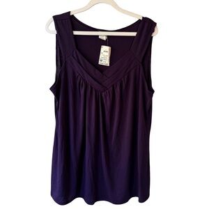 Perseption Vintage Y2K Purple Sleeveless Relaxed Tank Top Women’s 1X